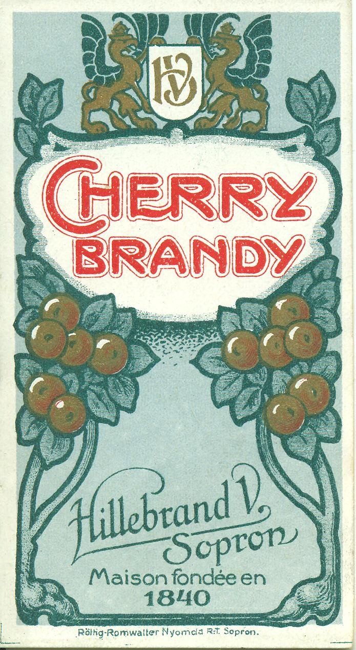 Hillebrand Cherry Brandy (Magyar Kereskedelmi és Vendéglátóipari Múzeum CC BY-NC-SA)
