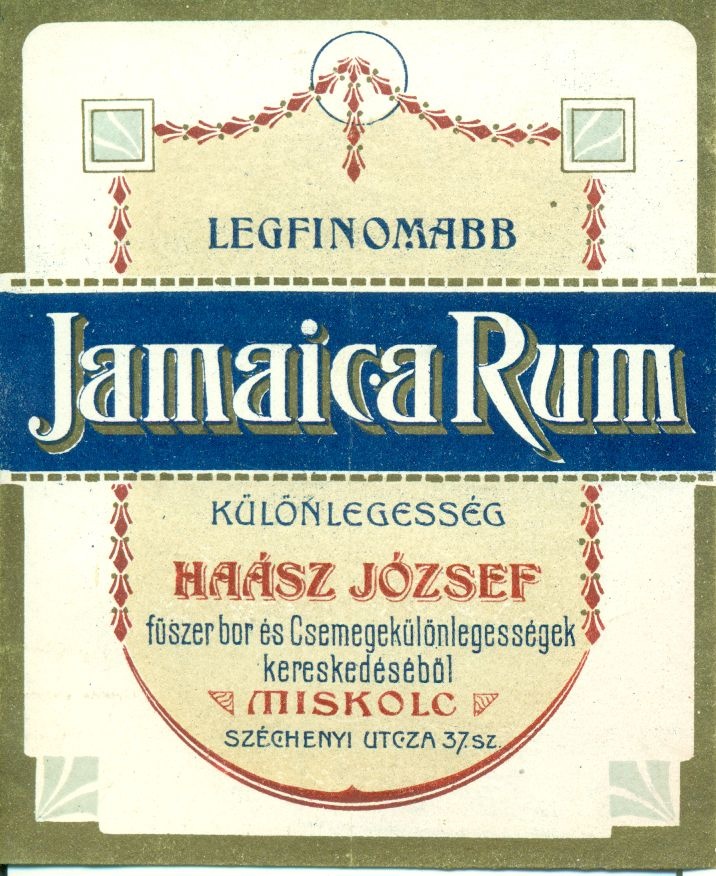 Haász József, Jamaica Rum (Magyar Kereskedelmi és Vendéglátóipari Múzeum CC BY-NC-SA)
