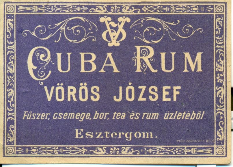Vörös József, Cuba Rum (Magyar Kereskedelmi és Vendéglátóipari Múzeum CC BY-NC-SA)