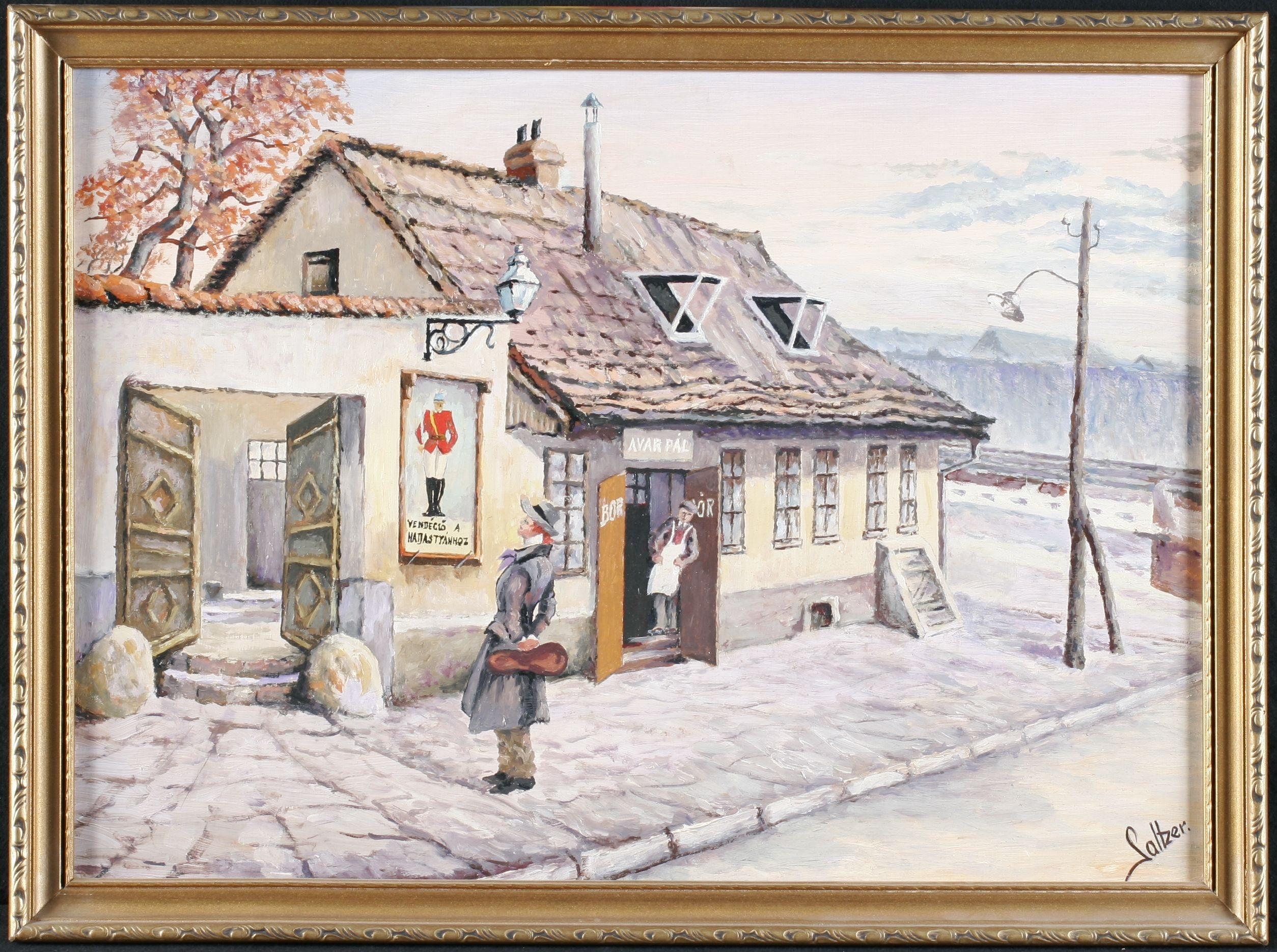 Saltzer Ernő: Vendéglő a Hadastyánhoz, Tabán. 1942 (Magyar Kereskedelmi és Vendéglátóipari Múzeum CC BY-NC-SA)
