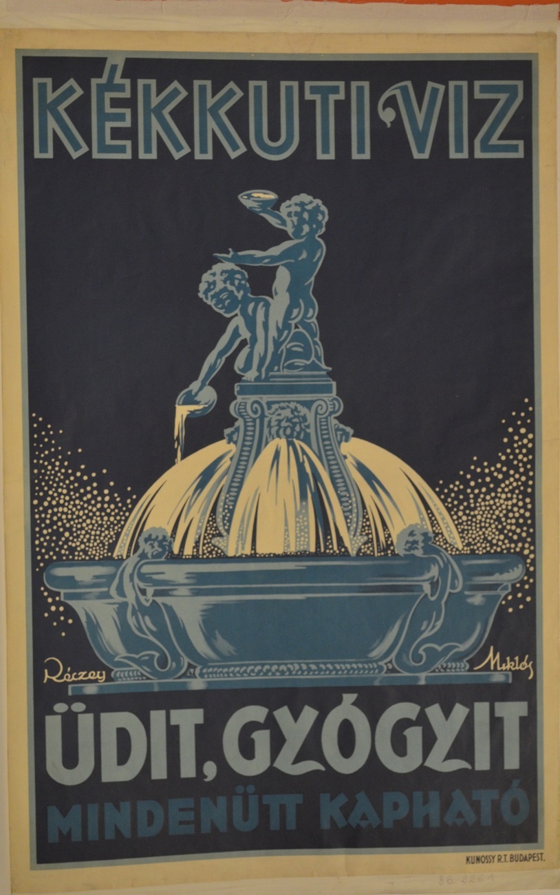 Kékkúti víz plakát (Magyar Kereskedelmi és Vendéglátóipari Múzeum CC BY-NC-SA)