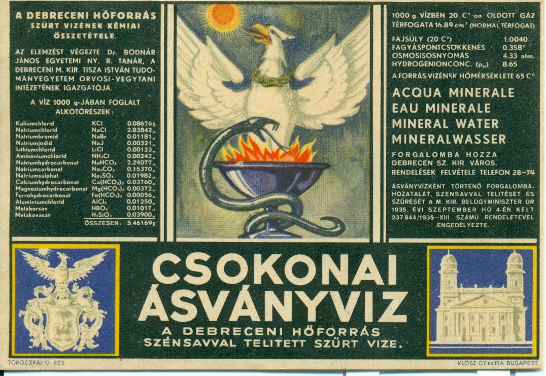 Csokonai Ásványvíz (Magyar Kereskedelmi és Vendéglátóipari Múzeum CC BY-NC-SA)