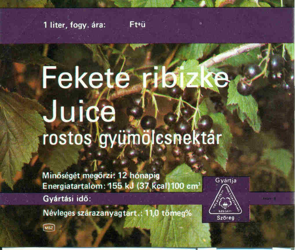 Fekete ribizke Juice (Magyar Kereskedelmi és Vendéglátóipari Múzeum CC BY-NC-SA)