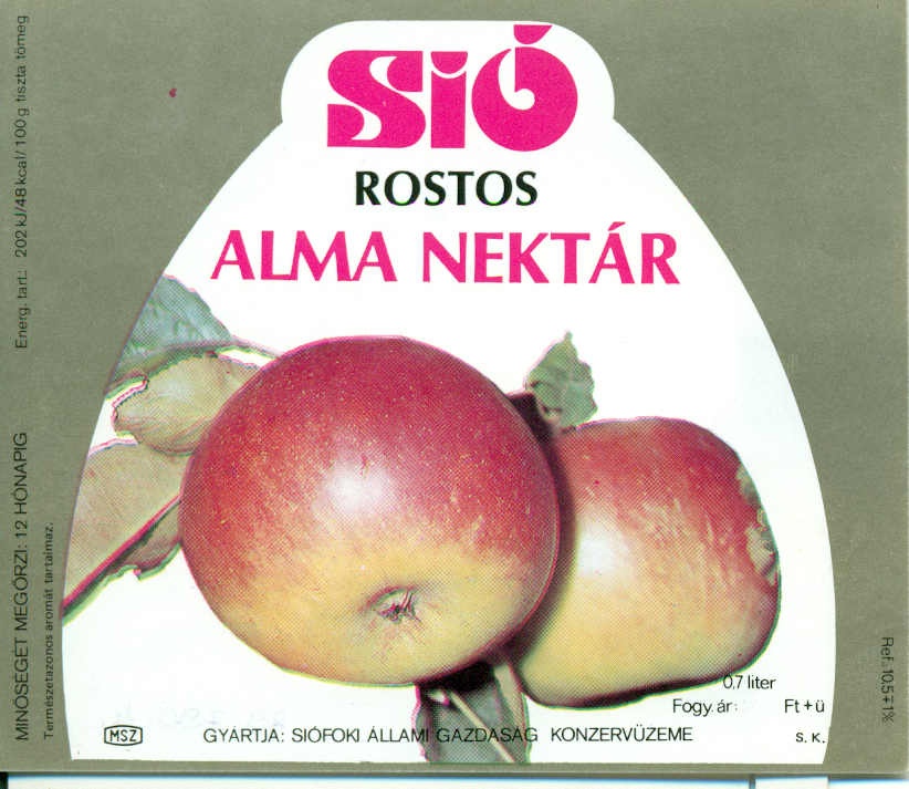 Rostos alma nektár (Magyar Kereskedelmi és Vendéglátóipari Múzeum CC BY-NC-SA)