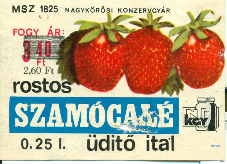 Rostos szamócalé (Magyar Kereskedelmi és Vendéglátóipari Múzeum CC BY-NC-SA)