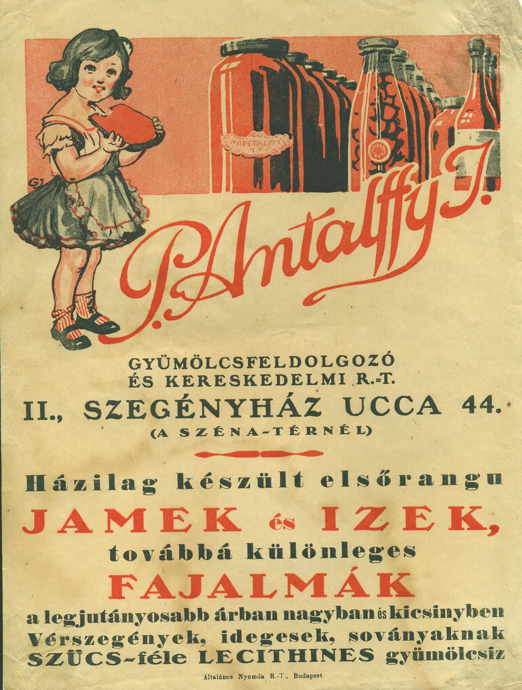 Antalffy villamosplakát (Magyar Kereskedelmi és Vendéglátóipari Múzeum CC BY-NC-SA)