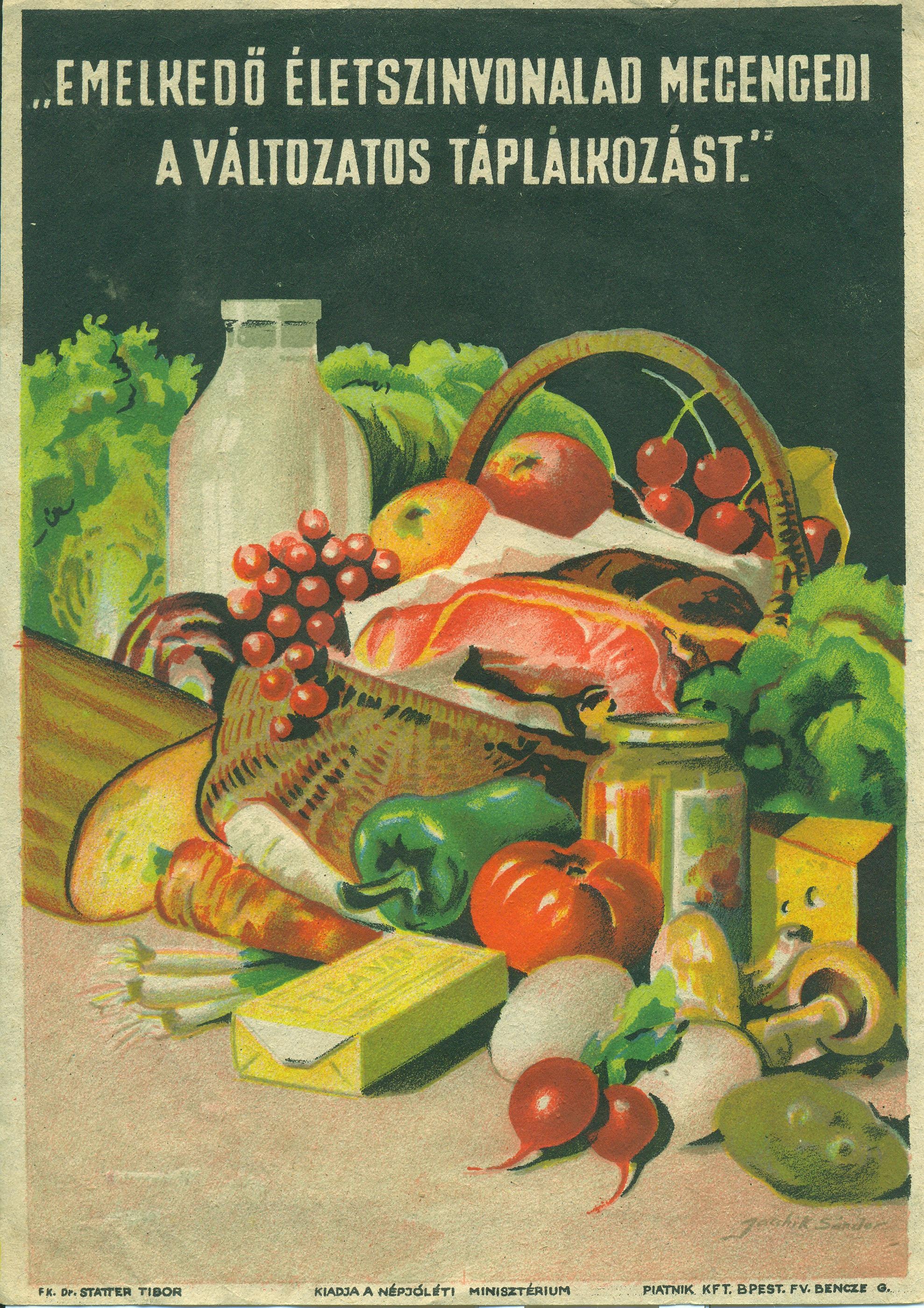 Népjóléti Minisztérium propaganda plakátja (Magyar Kereskedelmi és Vendéglátóipari Múzeum CC BY-NC-SA)