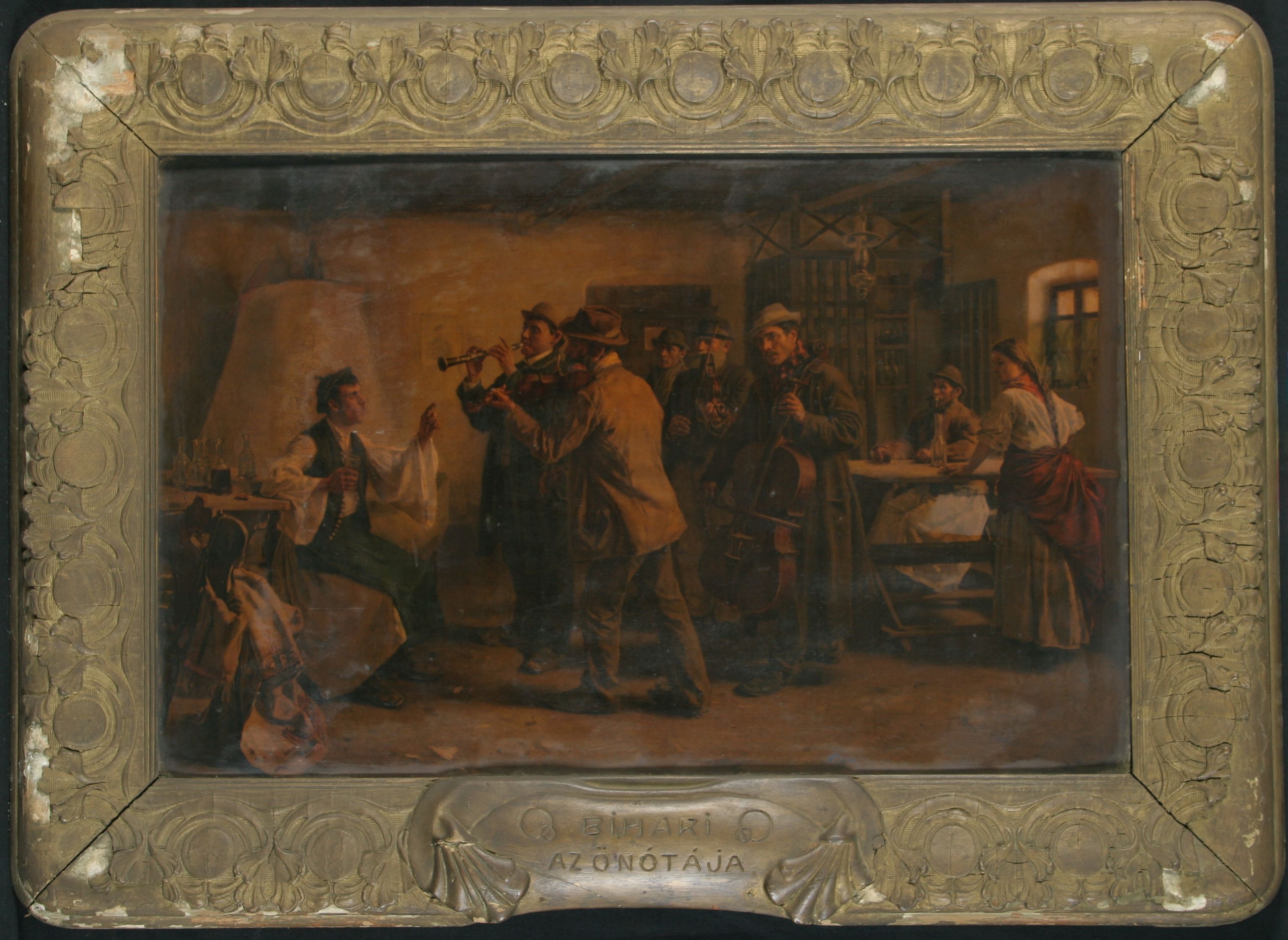 Bihari Sándor: Az ő nótája, festmény utáni nyomat (Magyar Kereskedelmi és Vendéglátóipari Múzeum CC BY-NC-SA)
