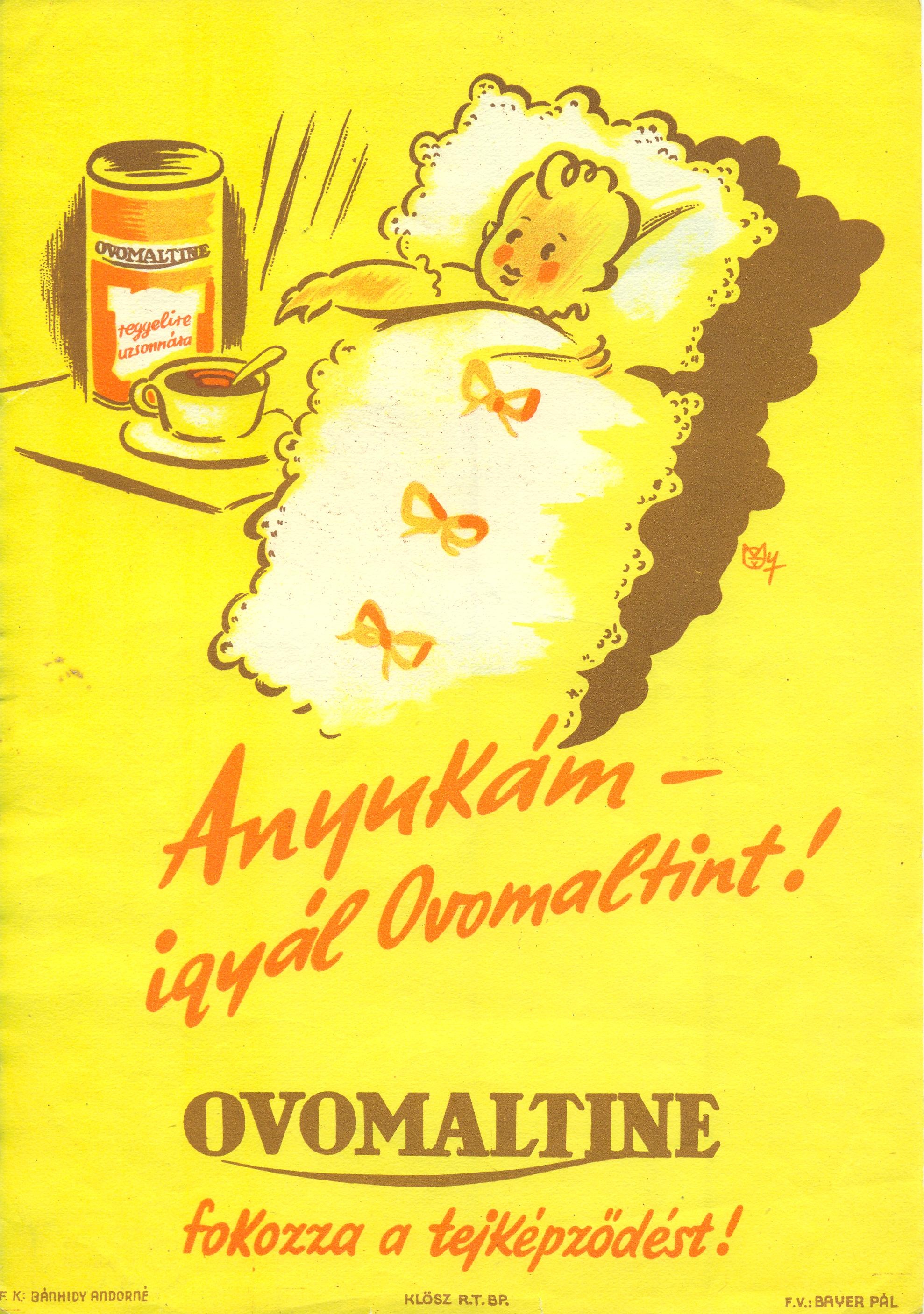 Ovomaltine villamosplakát (Magyar Kereskedelmi és Vendéglátóipari Múzeum CC BY-NC-SA)