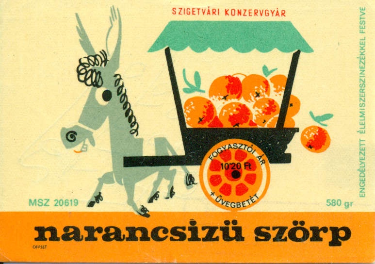 Narancsizű szörp (Magyar Kereskedelmi és Vendéglátóipari Múzeum CC BY-NC-SA)