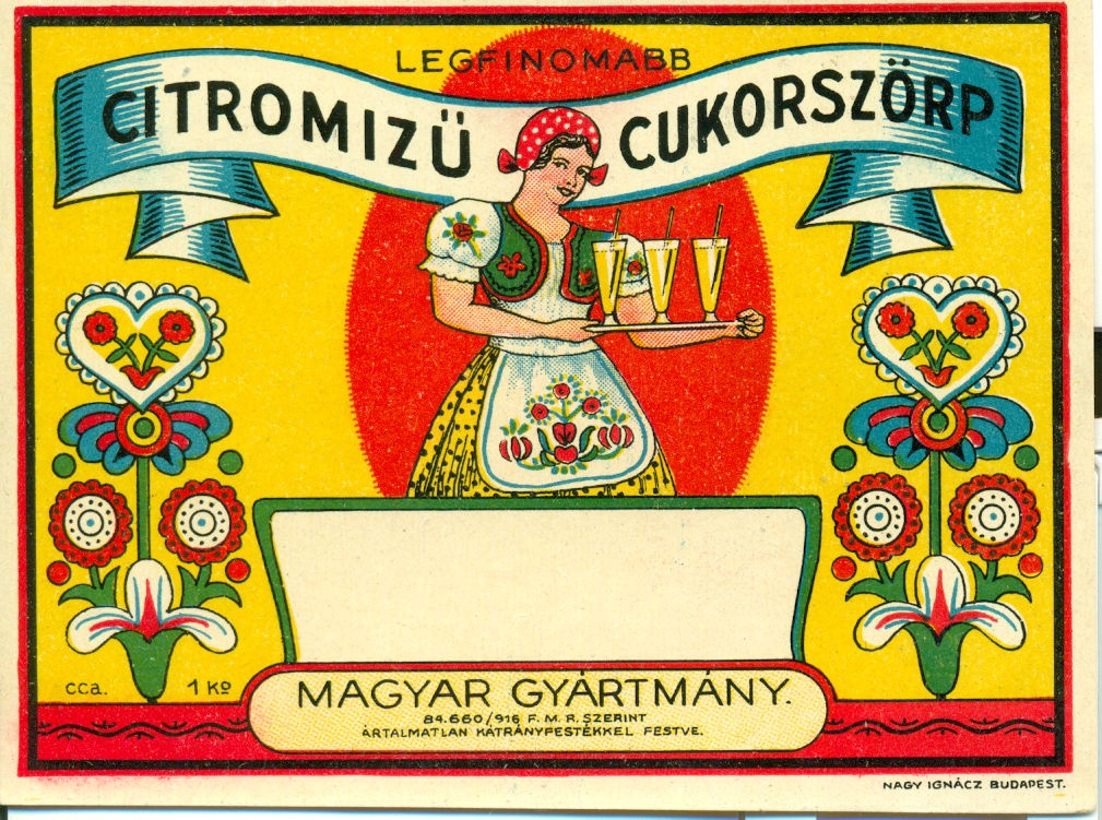 Citromízű cukorszörp (Magyar Kereskedelmi és Vendéglátóipari Múzeum CC BY-NC-SA)