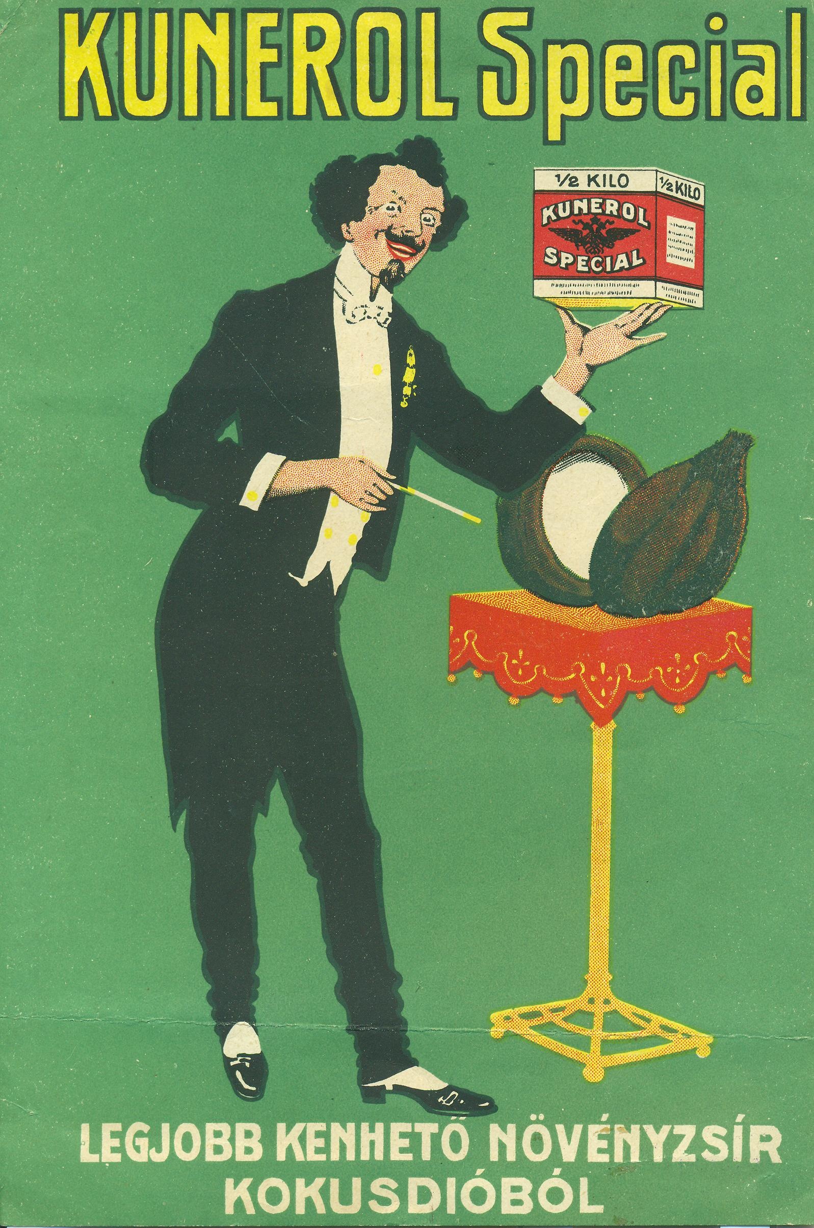 Kunerol reklámlap (Magyar Kereskedelmi és Vendéglátóipari Múzeum CC BY-NC-SA)