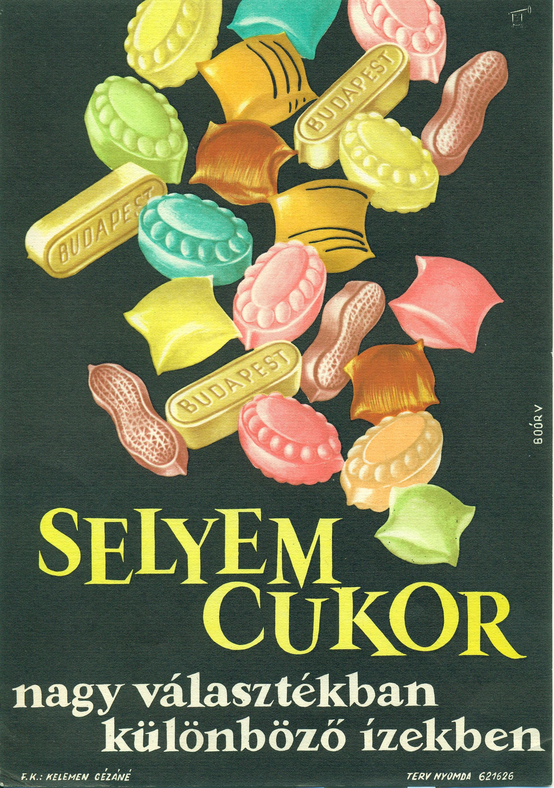 Cukorka reklámlap (Magyar Kereskedelmi és Vendéglátóipari Múzeum CC BY-NC-SA)