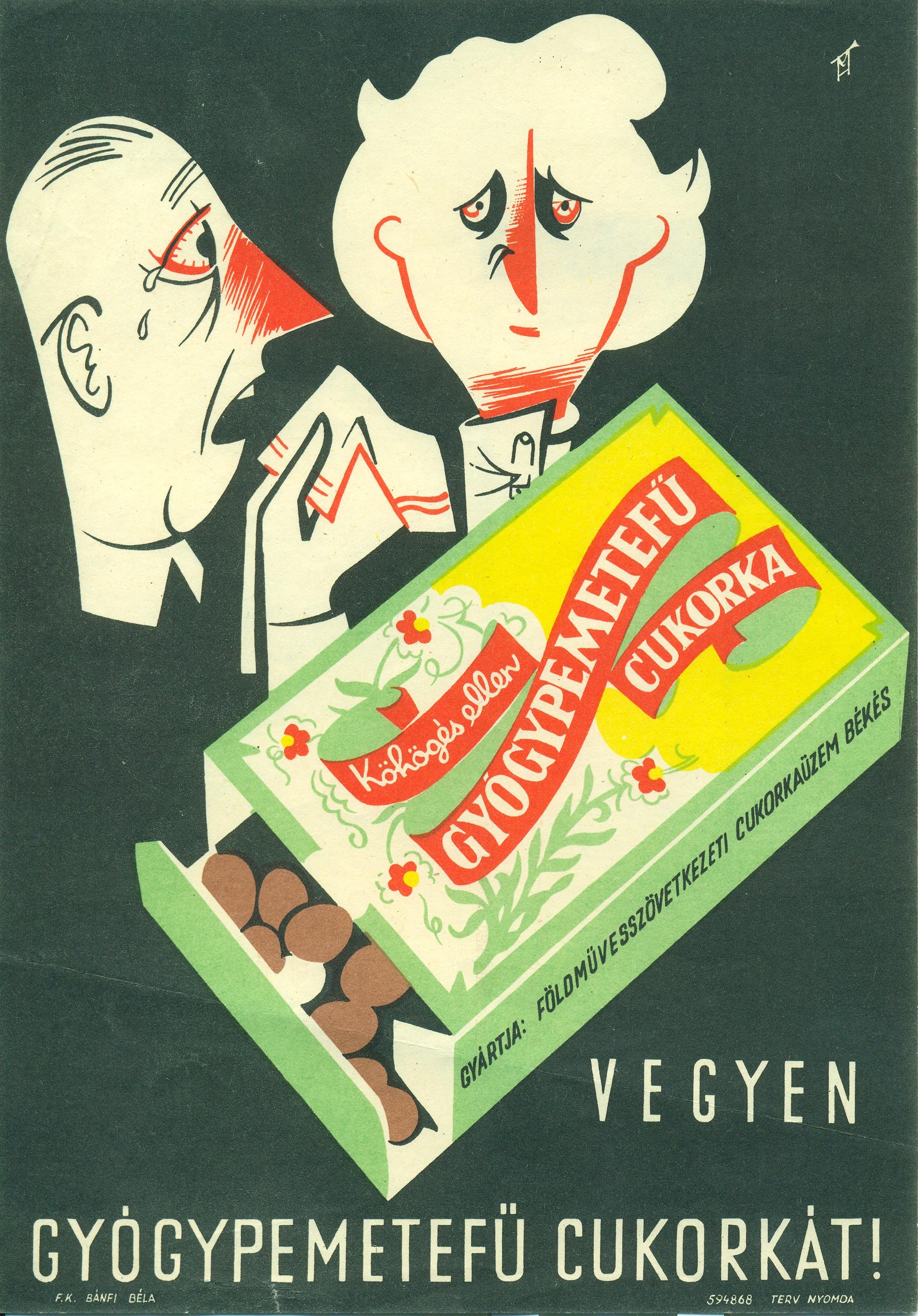 Pemetefű cukorka villamosplakát (Magyar Kereskedelmi és Vendéglátóipari Múzeum CC BY-NC-SA)