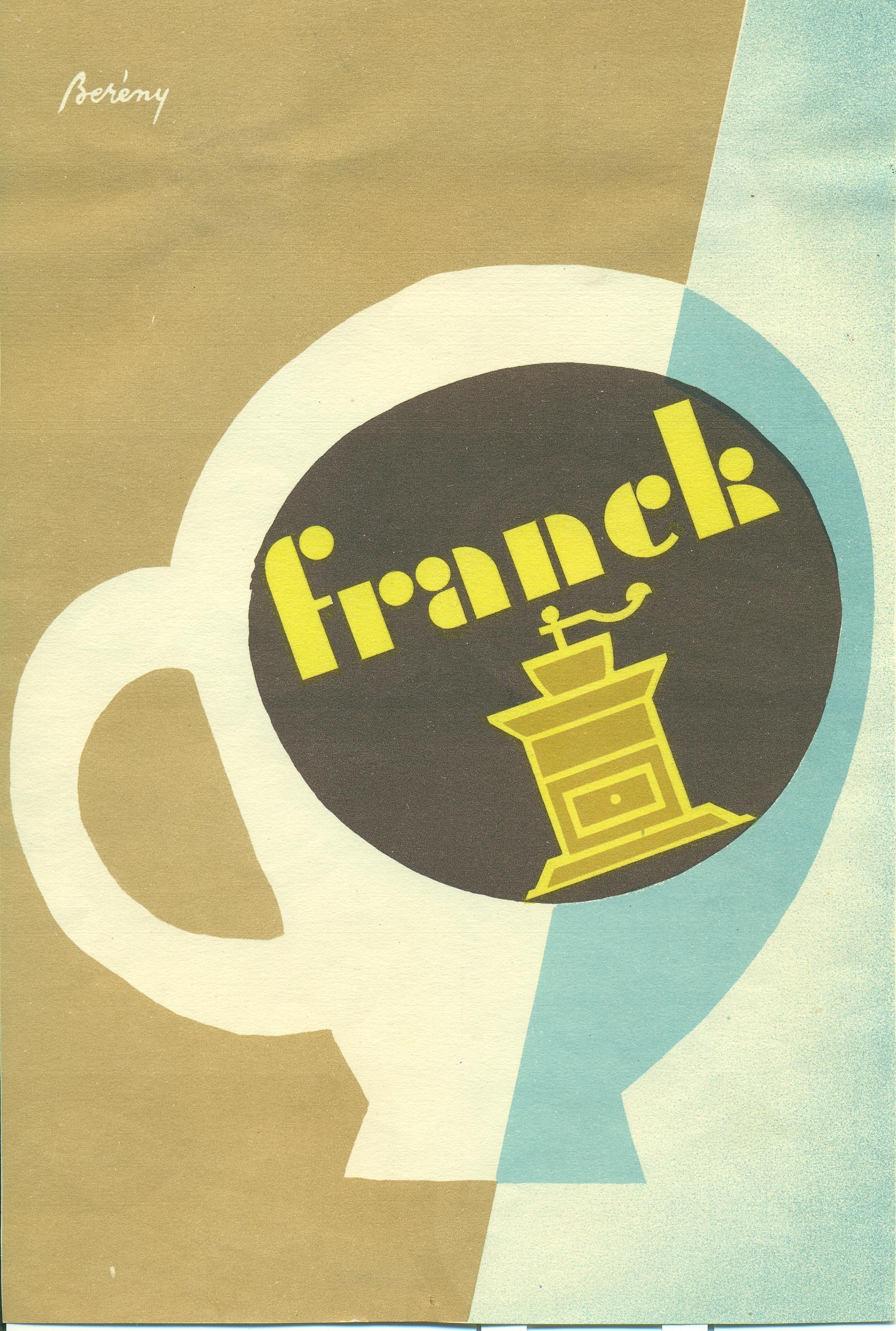 Franck kávé villamosplakát (Magyar Kereskedelmi és Vendéglátóipari Múzeum CC BY-NC-SA)