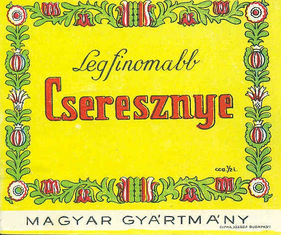 Legfinomabb Cseresznye (Magyar Kereskedelmi és Vendéglátóipari Múzeum CC BY-NC-SA)