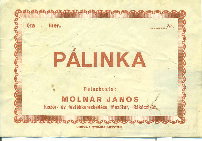 Pálinka (Magyar Kereskedelmi és Vendéglátóipari Múzeum CC BY-NC-SA)