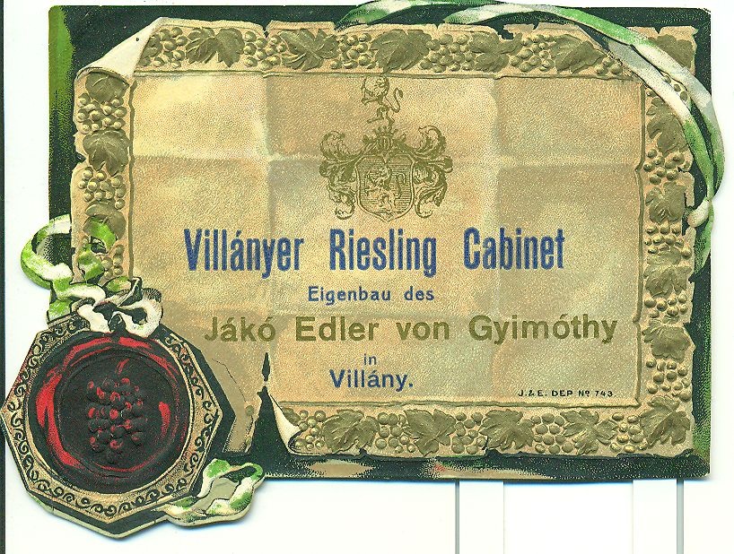Villányar Riesling Cabinet (Magyar Kereskedelmi és Vendéglátóipari Múzeum CC BY-NC-SA)