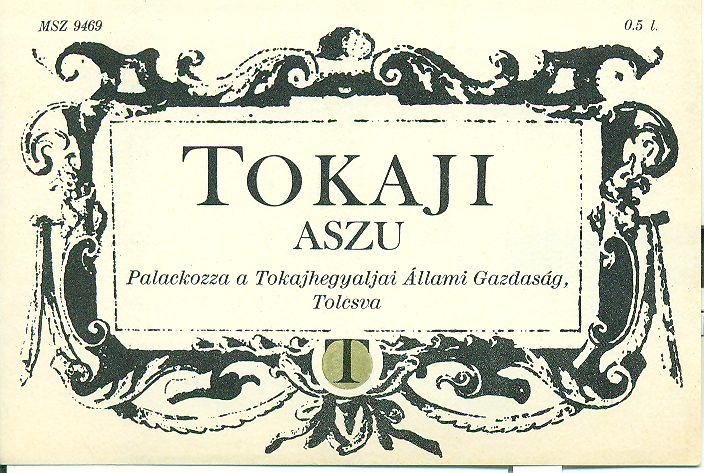 Tokaji aszu (Magyar Kereskedelmi és Vendéglátóipari Múzeum CC BY-NC-SA)