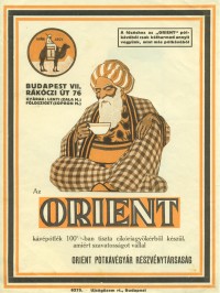 Orient pótkávé villamosplakát