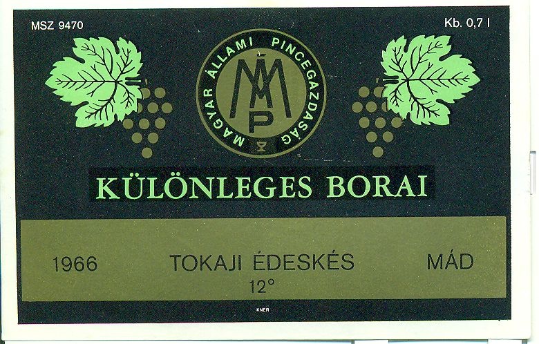 Tokaji édeskés (Magyar Kereskedelmi és Vendéglátóipari Múzeum CC BY-NC-SA)