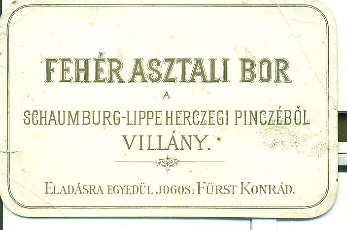 Fehér Asztali bor (Magyar Kereskedelmi és Vendéglátóipari Múzeum CC BY-NC-SA)