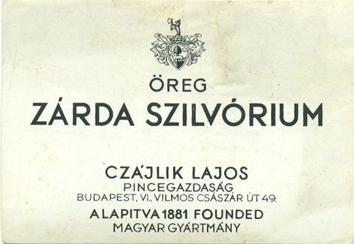 Öreg Zárda Szilvórium (Magyar Kereskedelmi és Vendéglátóipari Múzeum CC BY-NC-SA)