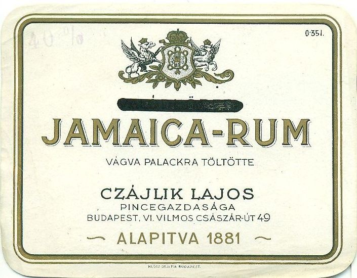 Jamaica-Rum (Magyar Kereskedelmi és Vendéglátóipari Múzeum CC BY-NC-SA)