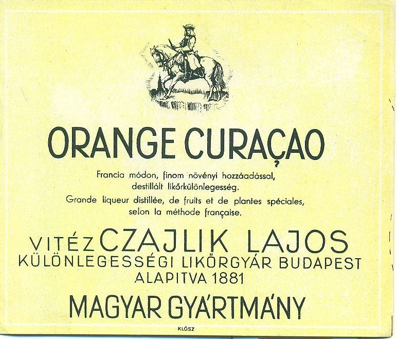 Orange Curacao (Magyar Kereskedelmi és Vendéglátóipari Múzeum CC BY-NC-SA)