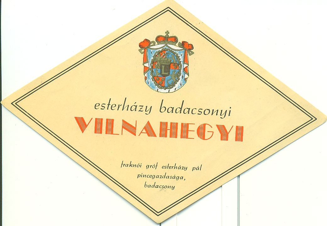 Esterházy badacsonyi Vilnahegyi (Magyar Kereskedelmi és Vendéglátóipari Múzeum CC BY-NC-SA)