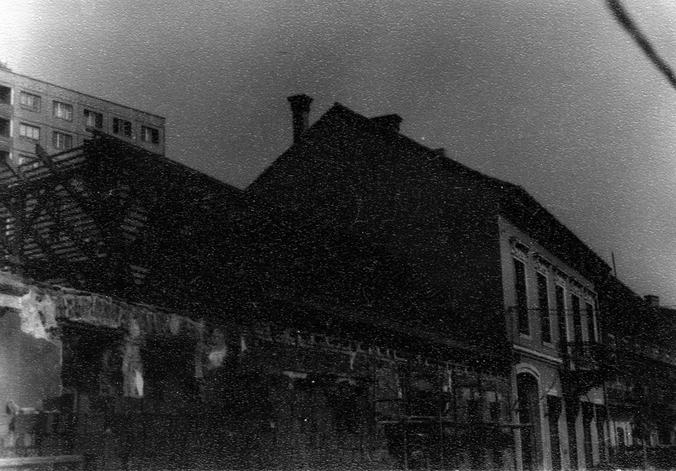 Földszinte ház tatrozásáról készített felvétel (Óbudai Múzeum CC BY-NC-SA)