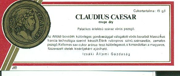 Claudius Caesar (Magyar Kereskedelmi és Vendéglátóipari Múzeum CC BY-NC-SA)