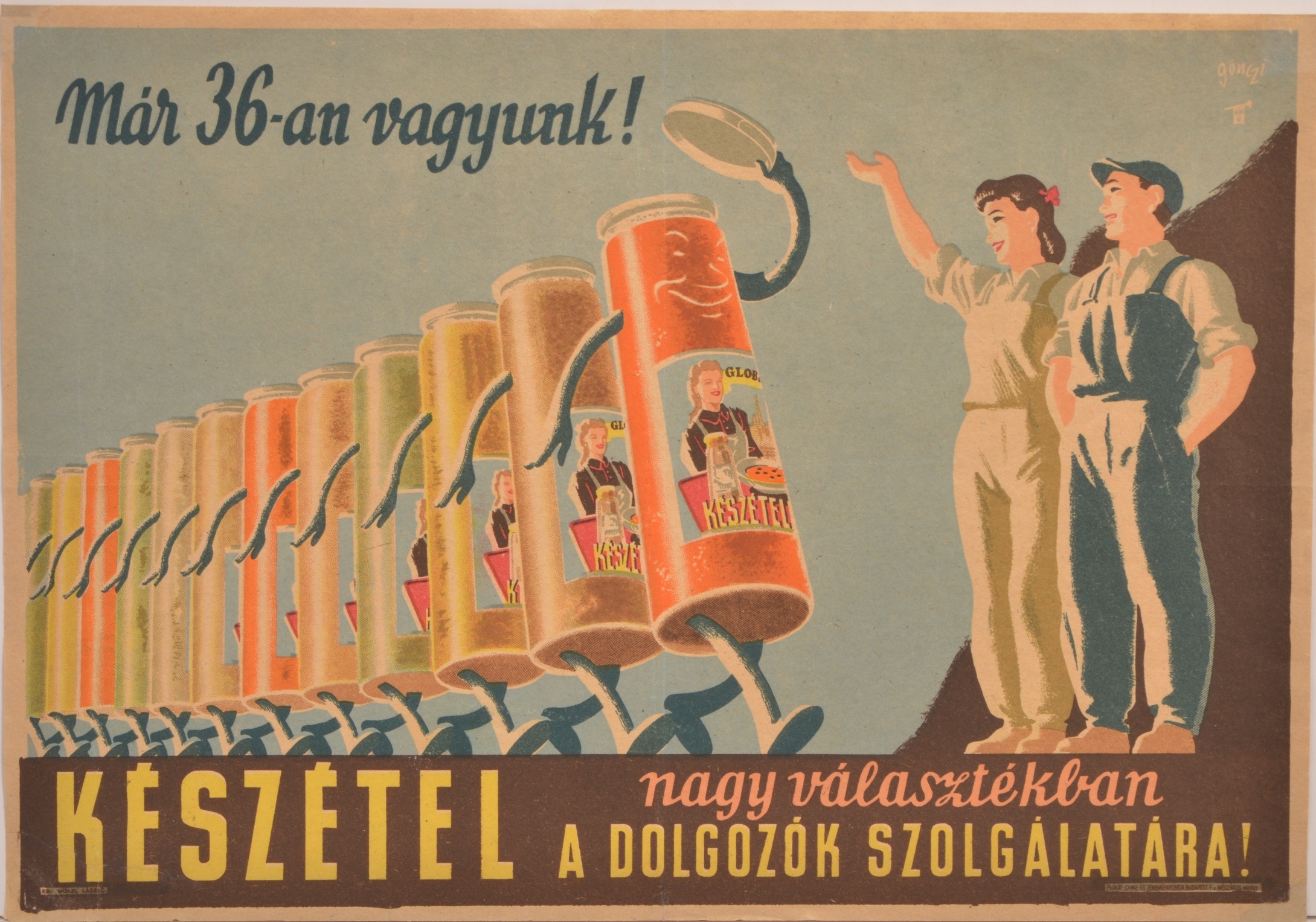 Globus villamosplakát (Magyar Kereskedelmi és Vendéglátóipari Múzeum CC BY-NC-SA)