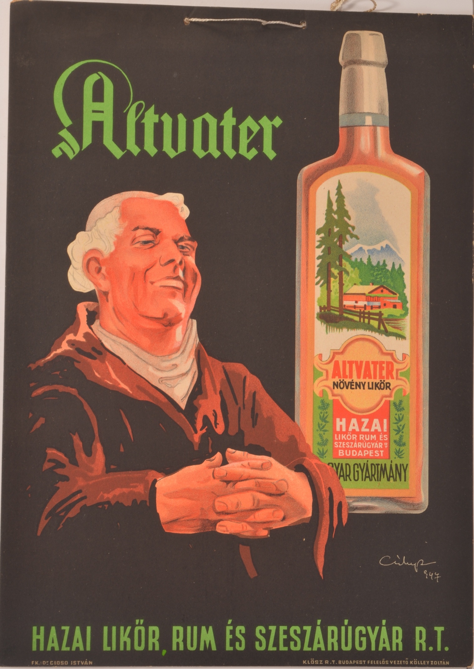 Altvater reklámtábla (Magyar Kereskedelmi és Vendéglátóipari Múzeum CC BY-NC-SA)