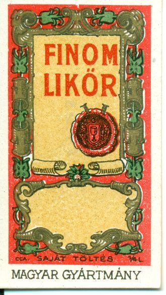 Finom Likőr (Magyar Kereskedelmi és Vendéglátóipari Múzeum CC BY-NC-SA)