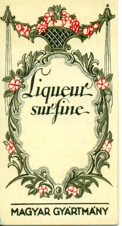 Liqueur Surfine (Magyar Kereskedelmi és Vendéglátóipari Múzeum CC BY-NC-SA)