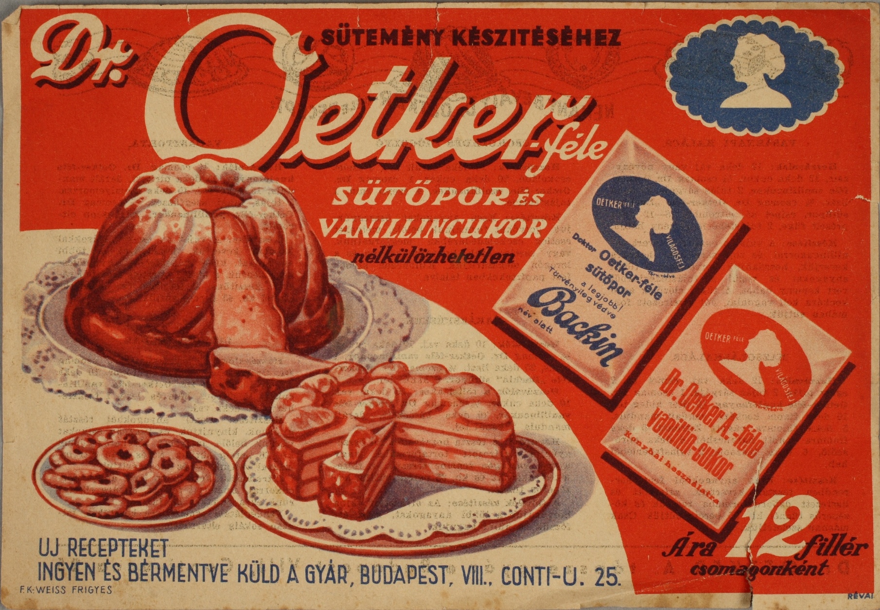 Dr. Oetker receptek (Magyar Kereskedelmi és Vendéglátóipari Múzeum CC BY-NC-SA)