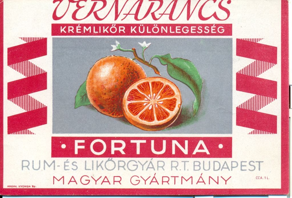 Fortuna vérnarancs krémlikőr (Magyar Kereskedelmi és Vendéglátóipari Múzeum CC BY-NC-SA)