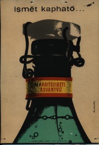 Margitszigeti ásványvíz reklámtábla