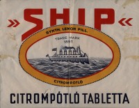Ship citrompótló tabletta villamosplakát