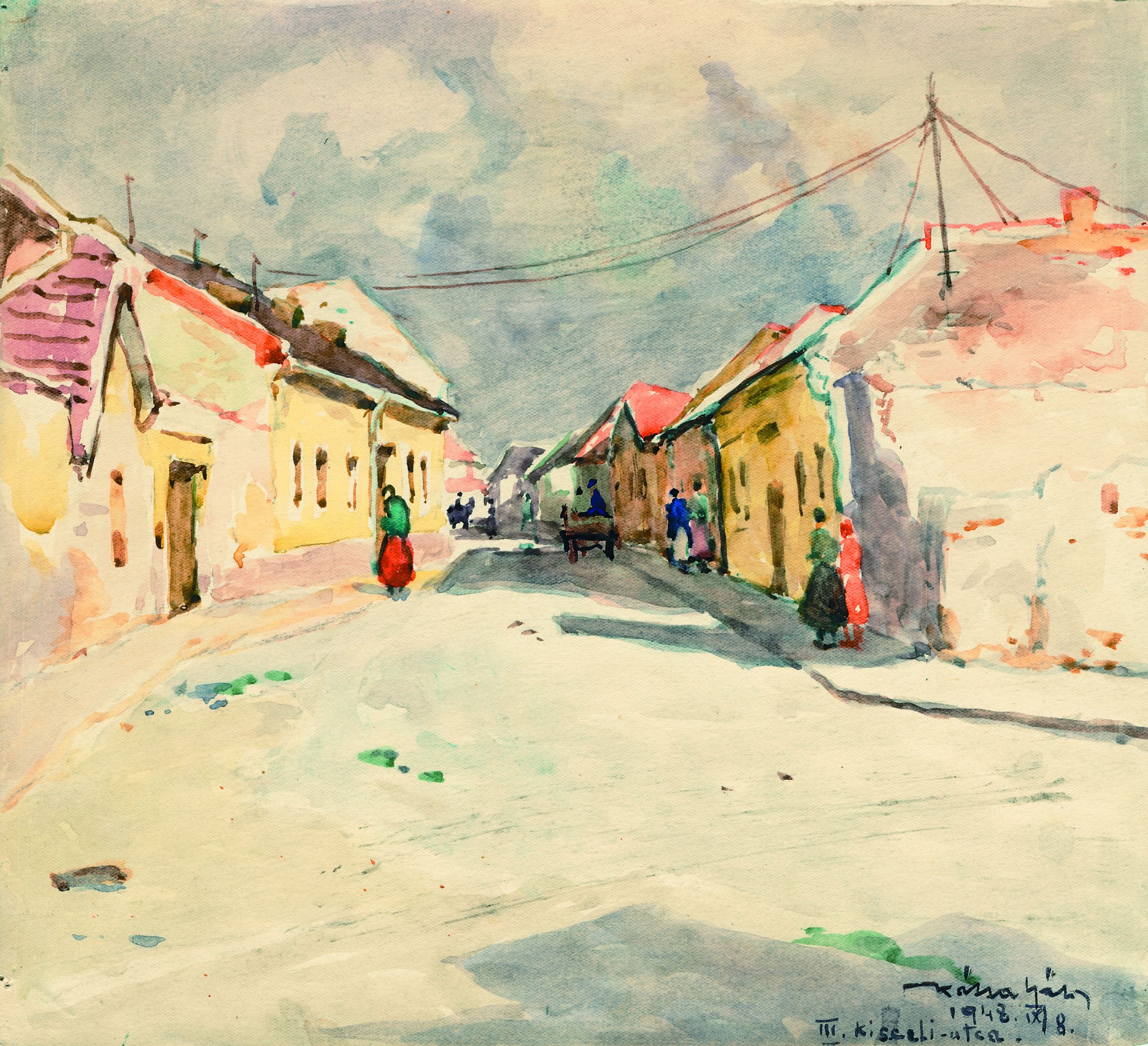 A Kiscelli utcáról készített festmény (Óbudai Múzeum CC BY-NC-SA)