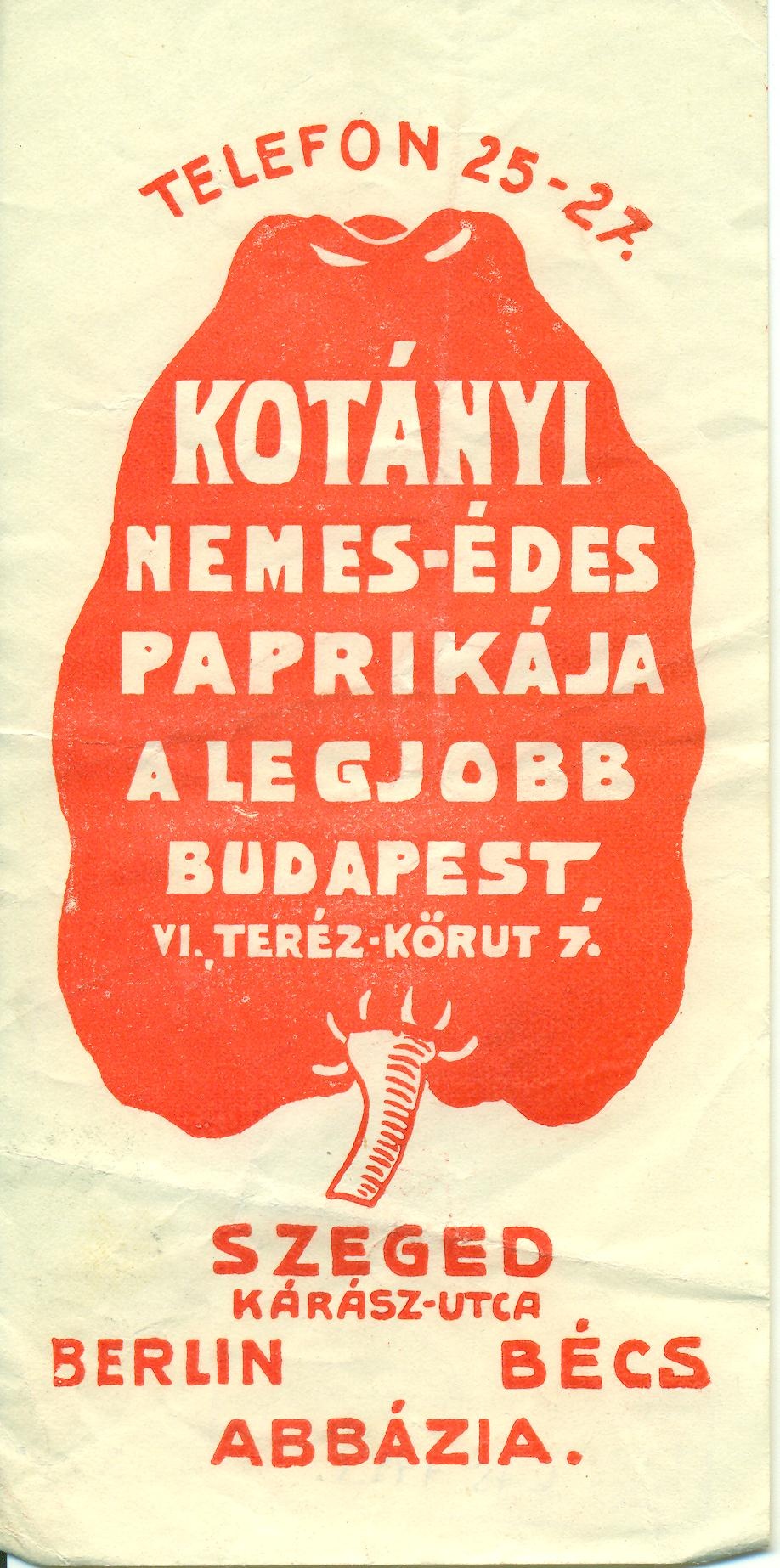 Kotányi (Magyar Kereskedelmi és Vendéglátóipari Múzeum CC BY-NC-SA)