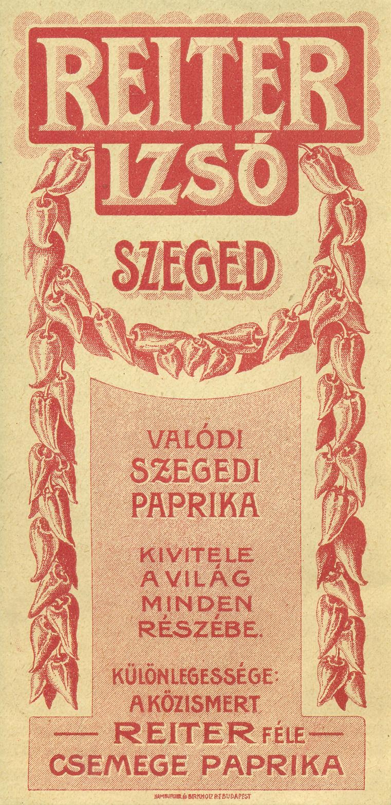 Reiter Izsó paprika kereskedő (Magyar Kereskedelmi és Vendéglátóipari Múzeum CC BY-NC-SA)