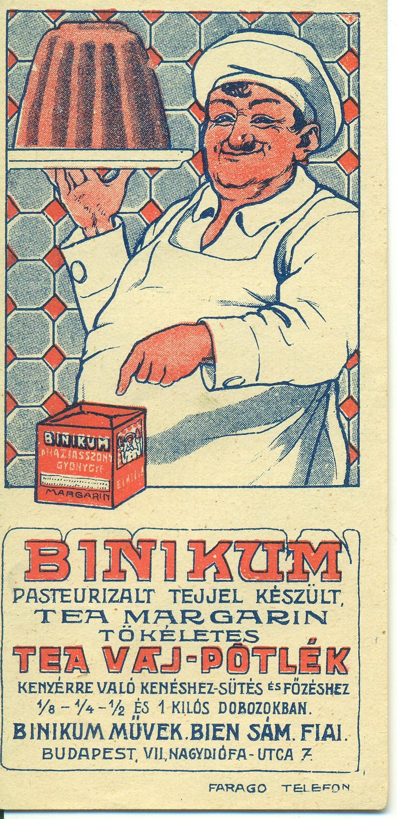 Binikum margarin (Magyar Kereskedelmi és Vendéglátóipari Múzeum CC BY-NC-SA)