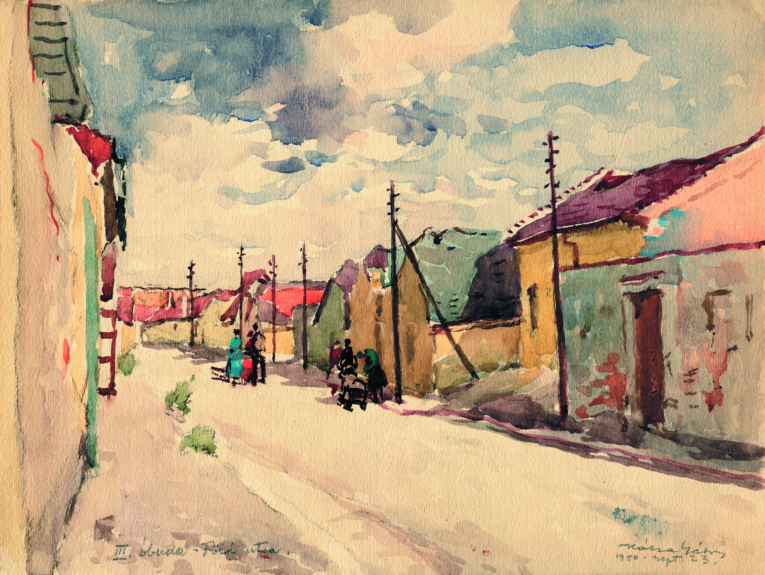 A Föld utcáról készített festmény (Óbudai Múzeum CC BY-NC-SA)