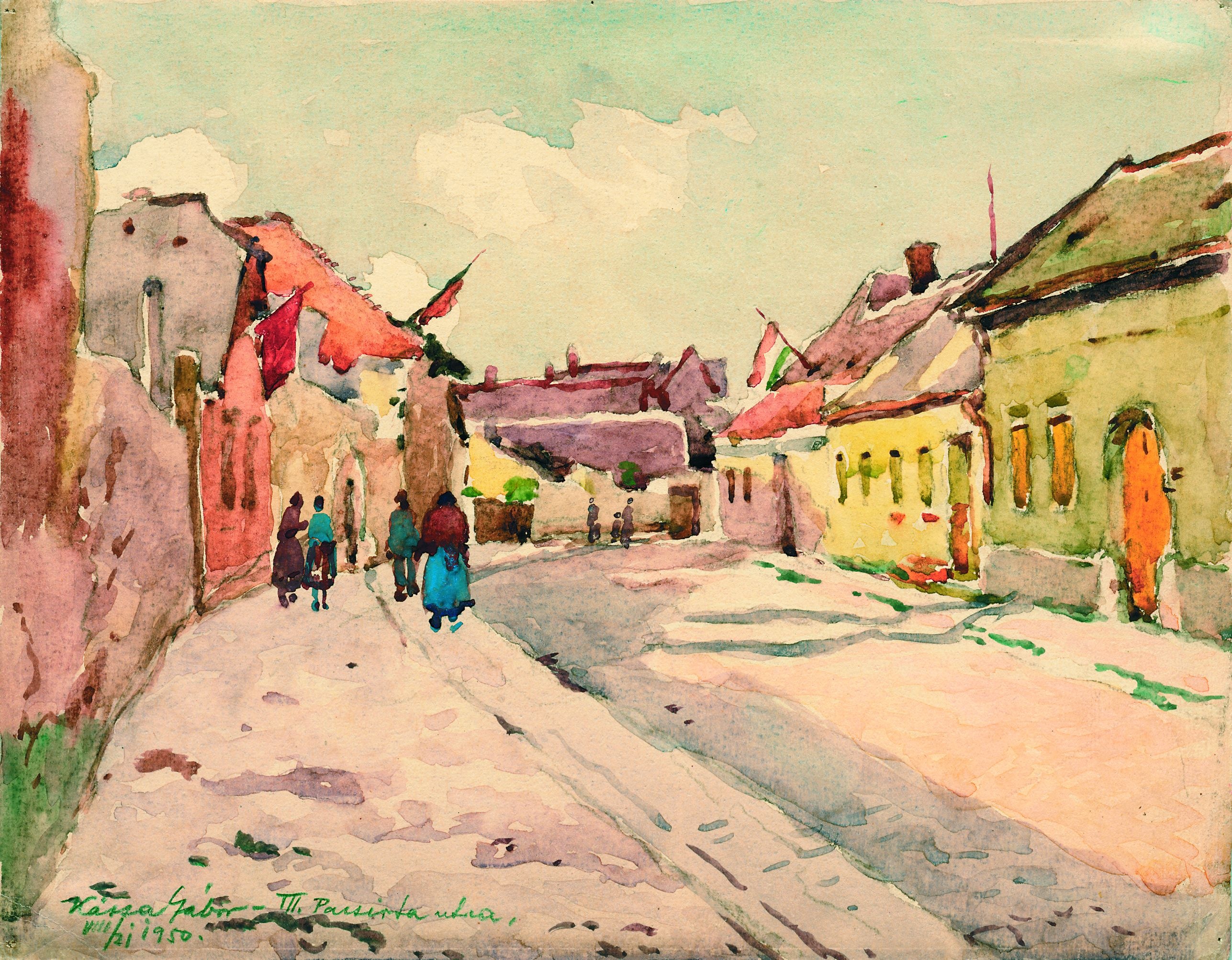 A Pacsirta utcáról készített festmény (Óbudai Múzeum CC BY-NC-SA)
