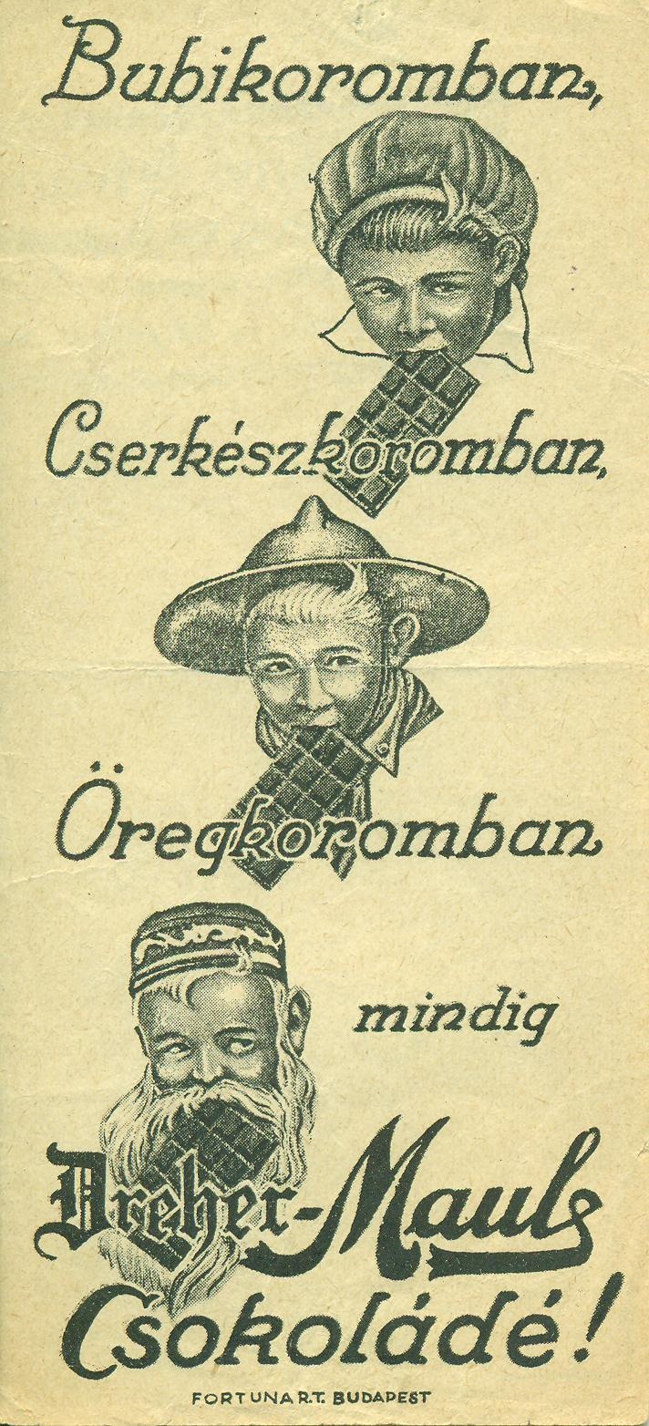 Dreher Maul Csokoládé (Magyar Kereskedelmi és Vendéglátóipari Múzeum CC BY-NC-SA)