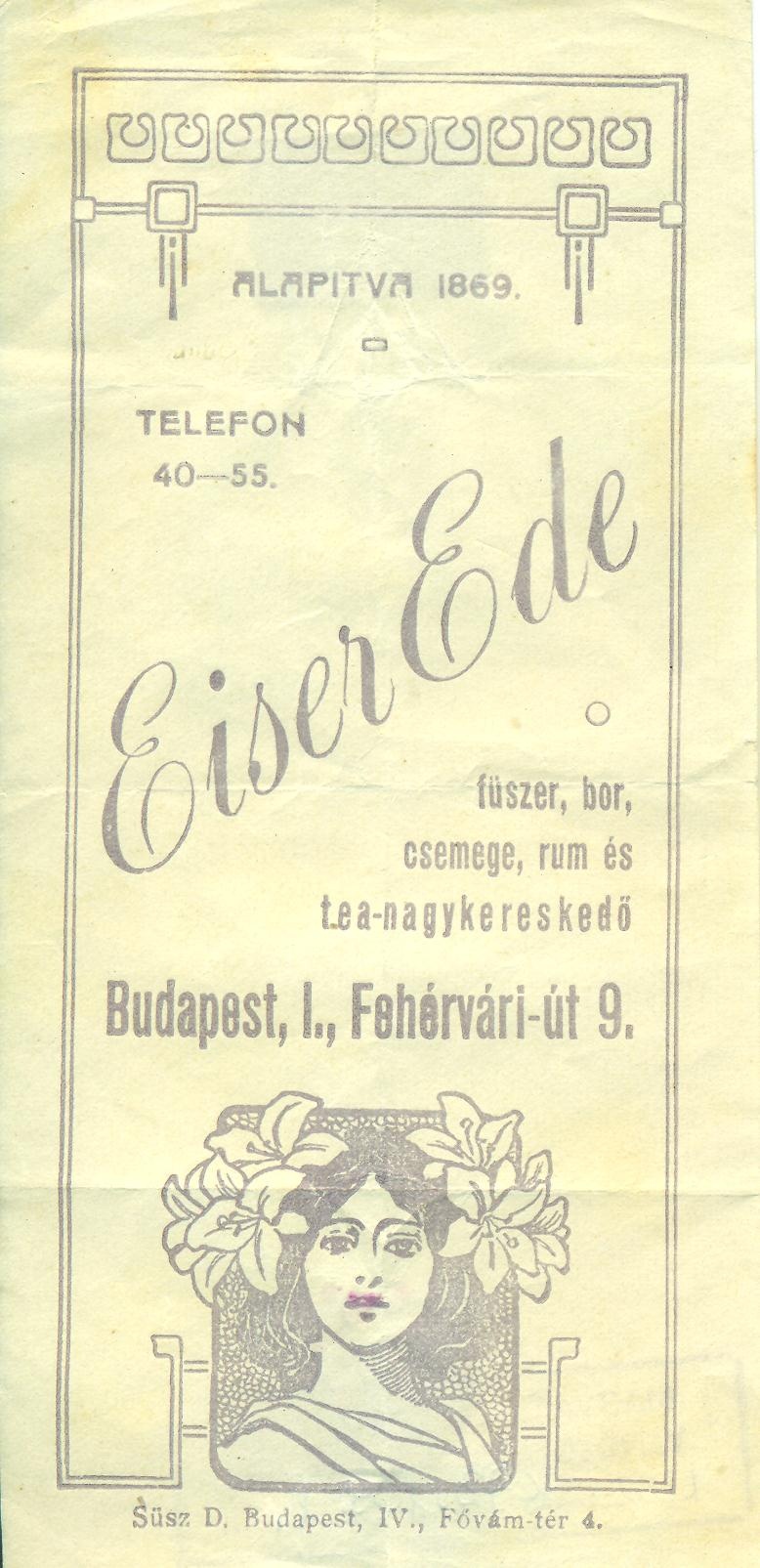 Eiser Ede nagykereskedő (Magyar Kereskedelmi és Vendéglátóipari Múzeum CC BY-NC-SA)