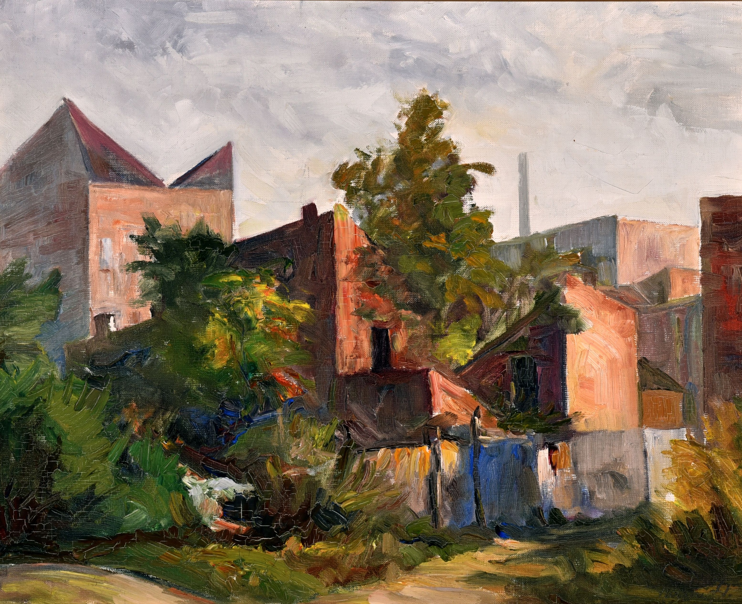 Házakról készített festmény (Óbudai Múzeum CC BY-NC-SA)