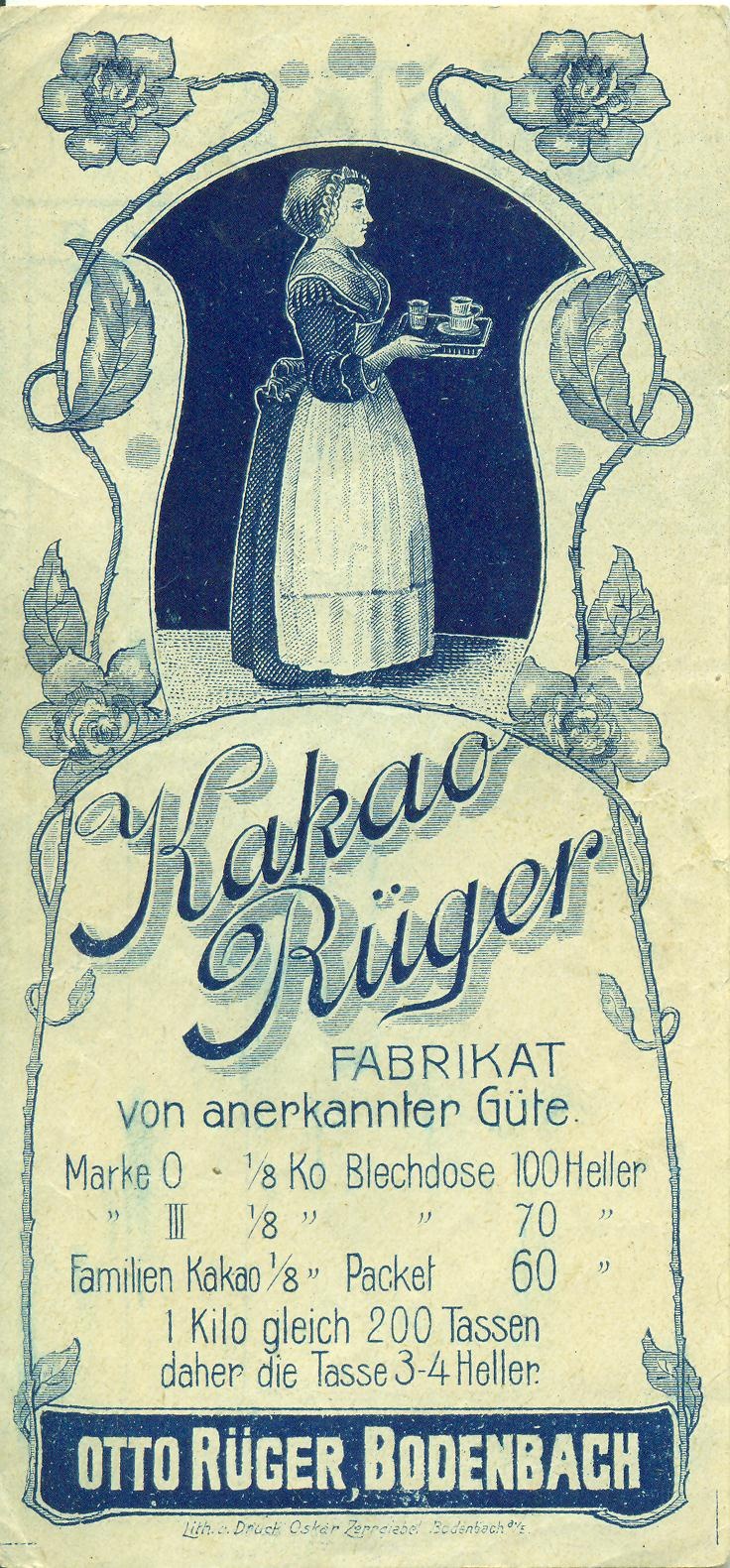 Kakao Rüger (Magyar Kereskedelmi és Vendéglátóipari Múzeum CC BY-NC-SA)
